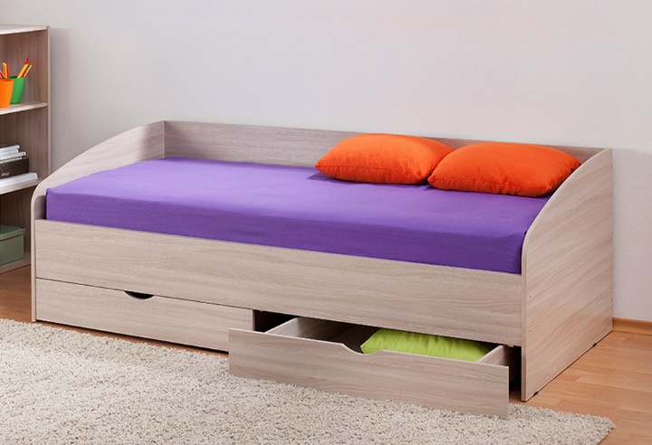 Боровичи мебель · Кровати Двухъярусная кровать с диваном (клен